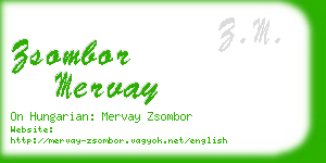 zsombor mervay business card